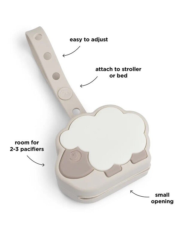 Done by Deer silikoninis čiulptukų dėklas Sheepy, smėlio spalvos 1