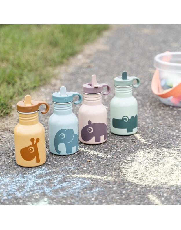 Done by Deer nerūdijančio plieno gertuvės su šiaudeliu atsarginis rinkinys, rausvas 3