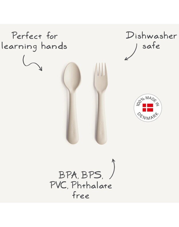 Mushie šaukštelis ir šakutė Twilight Blue, mėlyna 3