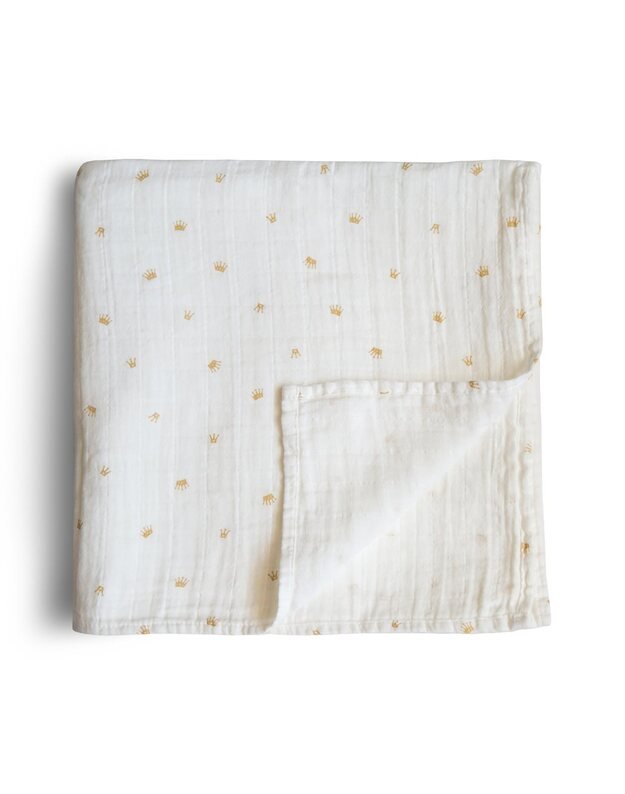 Mushie swaddle Crowns