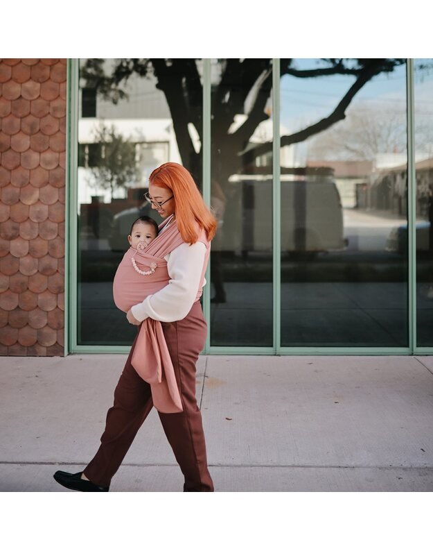 Mushie baby carrier wrap Cedar 3