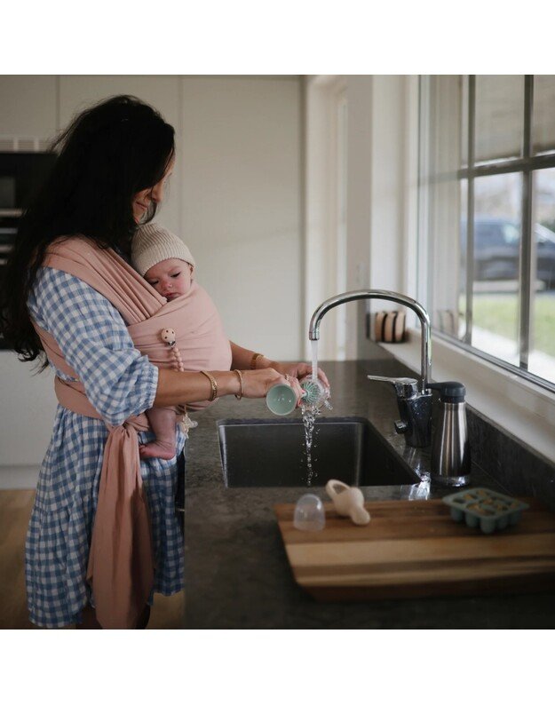 Mushie baby carrier wrap Cedar 5