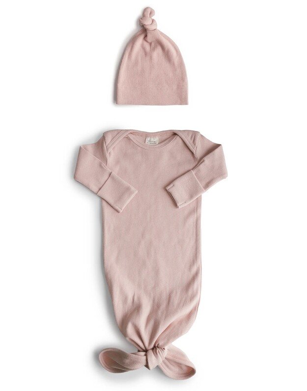 Mushie briaunotas šliaužtinukas su mazgu Blush, rausvas 1