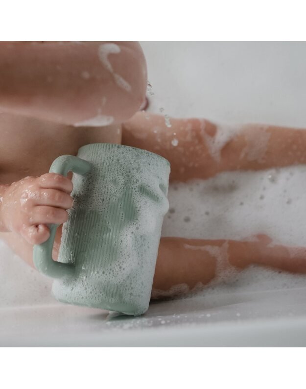 Mushie bath rinse cup Cambridge Blue 4