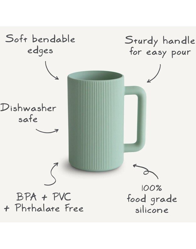 Mushie bath rinse cup Cambridge Blue 3