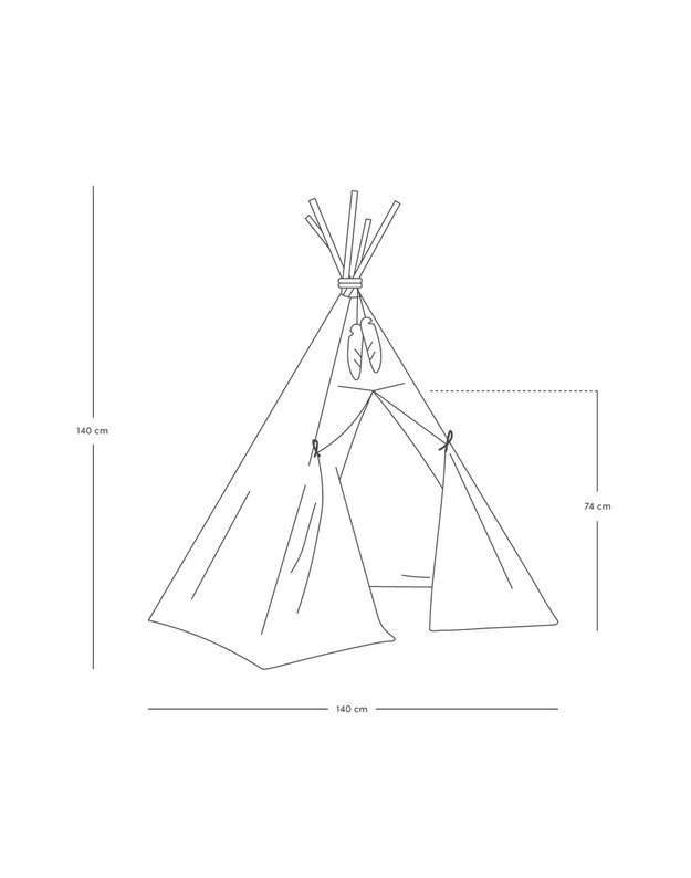Nobodinoz palapinė (tipis) NEVADA TIPI BURNT RED 4