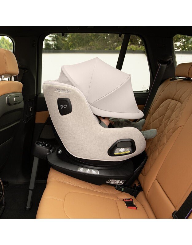 Nuna autokėdutė Pruu Aire 40-105cm Biscotti, smėlio spalvos 12