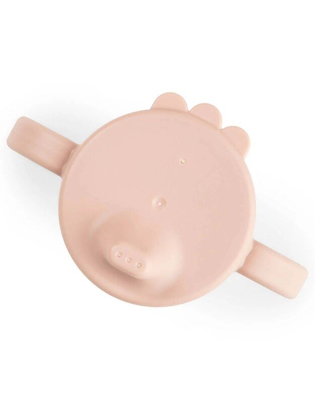 Done by Deer mokomoji gertuvė su snapeliu Tiny Farm, 260ml, rausva