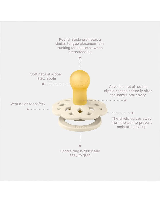 BIBS x Liberty Boheme čiulptukai Oscar Meadow - Blossom Mix, 2 vnt, įvairių dydžių