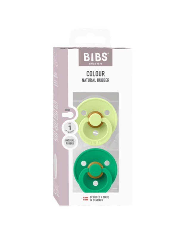 BIBS Colour čiulptukai Matcha / Cactus 0-6mėn, 2 vnt