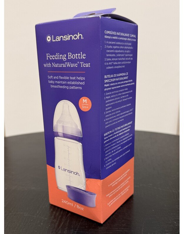 Lansinoh maitinimo buteliukas su žinduku, 240 ml (pažeista)