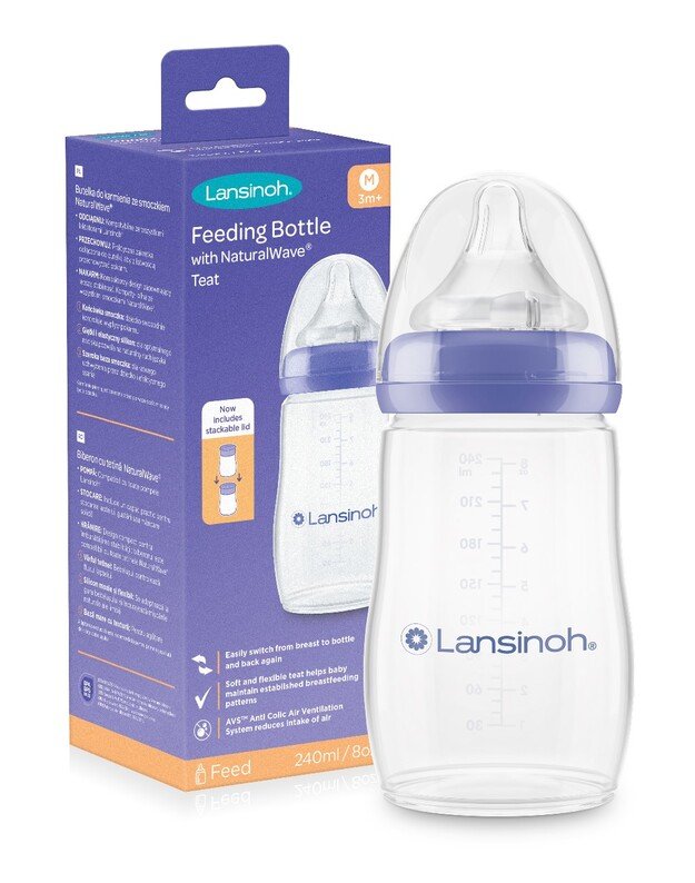 Lansinoh maitinimo buteliukas su žinduku, 240 ml (pažeista)
