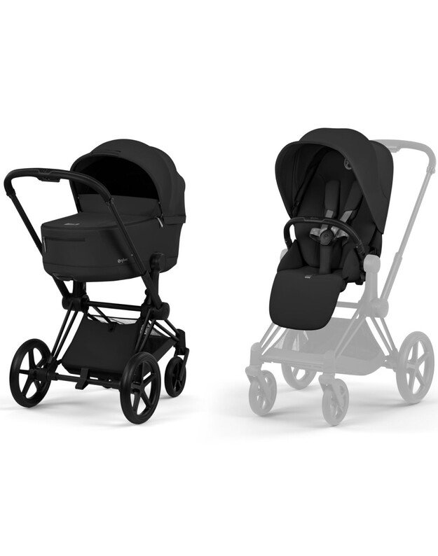 CYBEX PRIAM V5 vežimėlio komplektas 2in1 Sepia Black, rėmas Matt Black