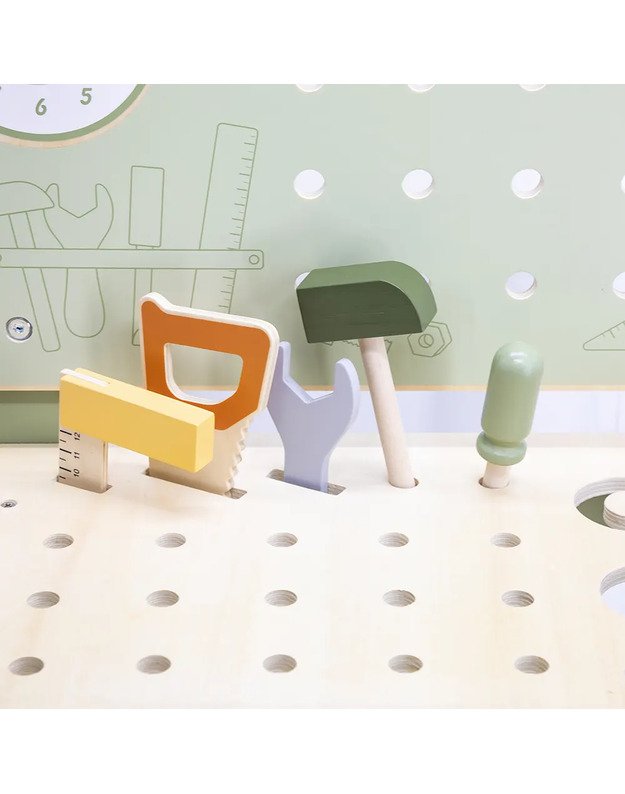 PolarB medinis darbastalis su įrankių rinkiniu Tool Bench 1