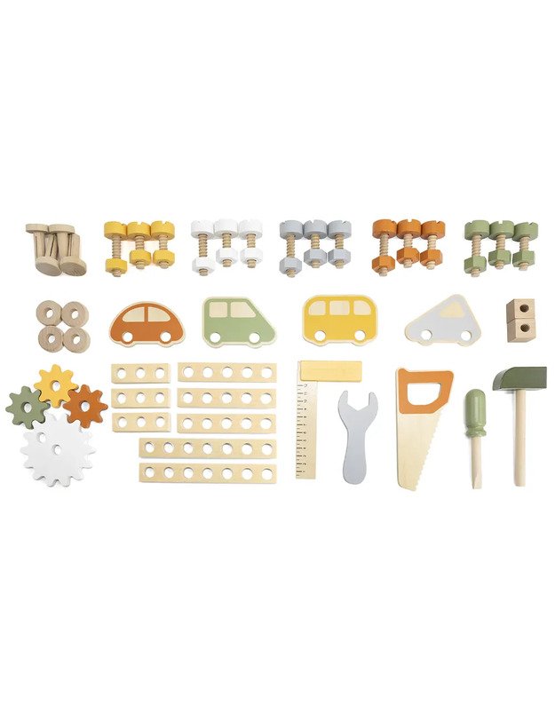 PolarB medinis darbastalis su įrankių rinkiniu Tool Bench 2