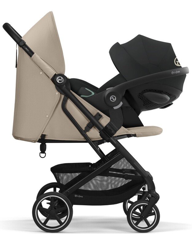 Vežimėlis Cybex Beezy BLK Almond Beige, smėlio spalvos