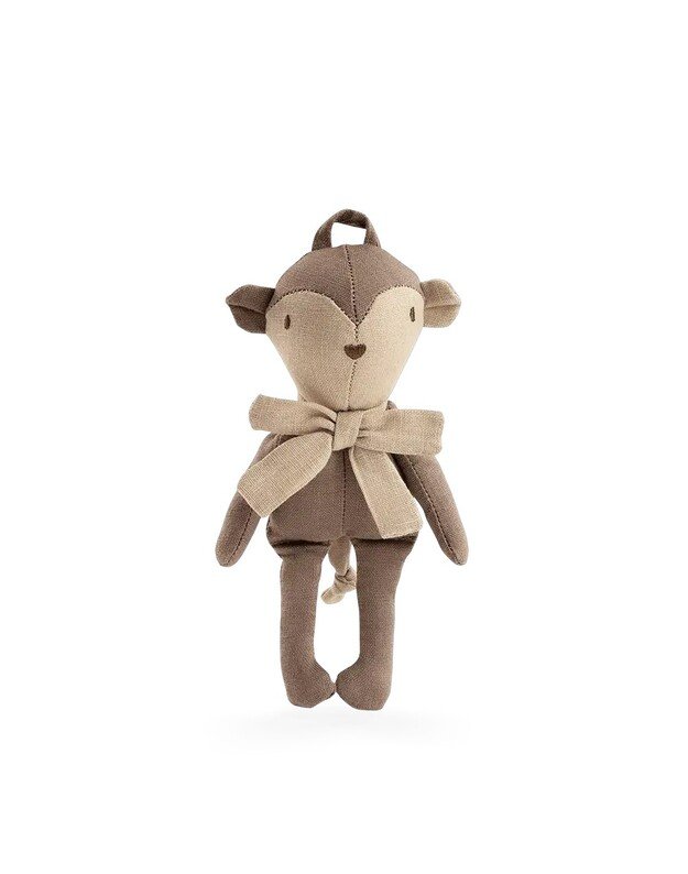 Nuna gultukas - kėdutė su žaislų arka Leaf Grow Teddy, rusva