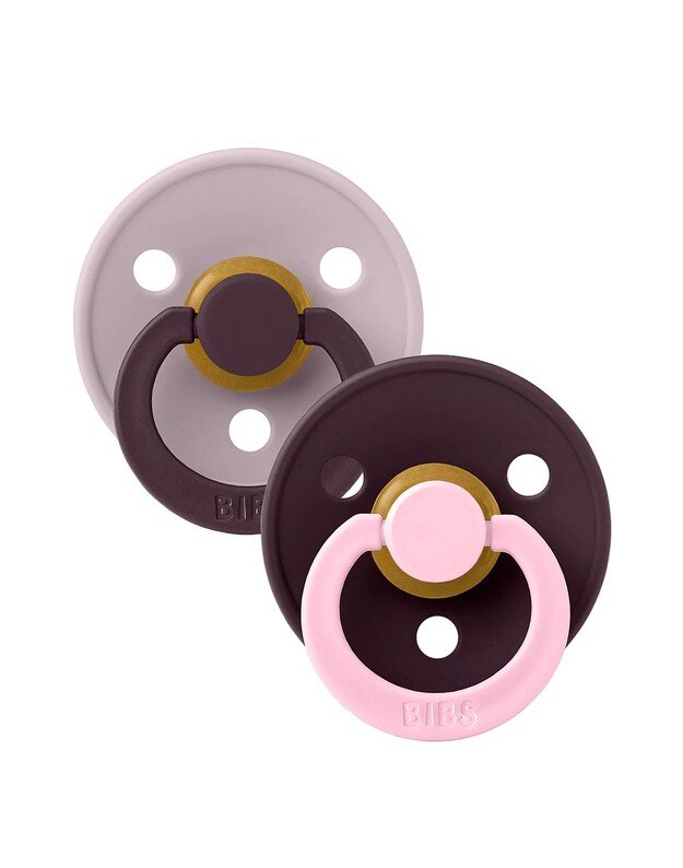 BIBS Studio Colour čiulptukai Fusion - Dusky Lilac Plum Mix, 2 vnt, įvairių dydžių