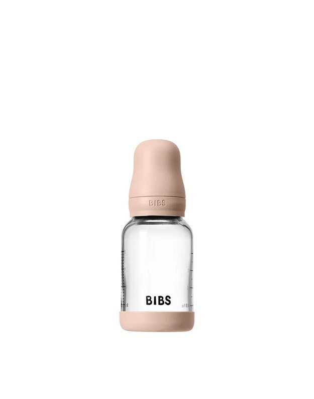 BIBS glass bottle + slow flow teat, 120 ml Blush 4