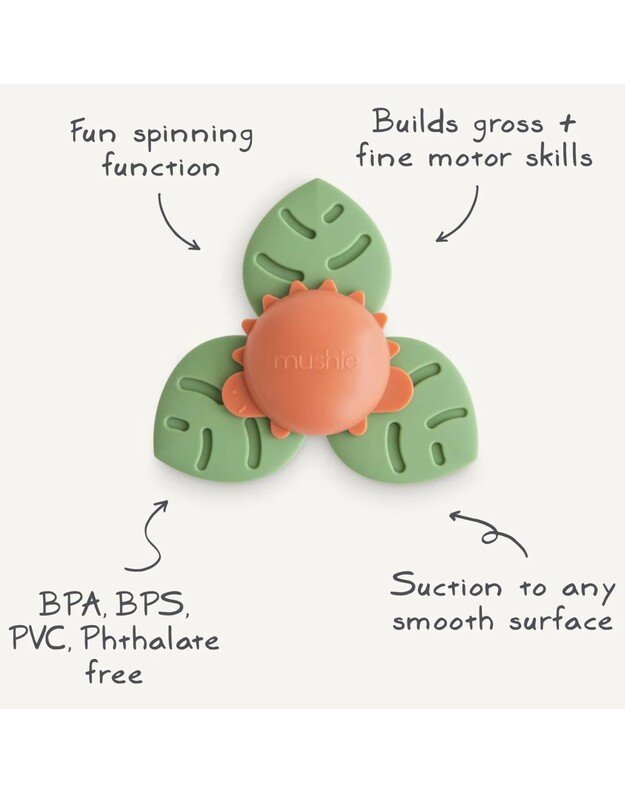 Mushie ​​suction spinner toy Dino 4