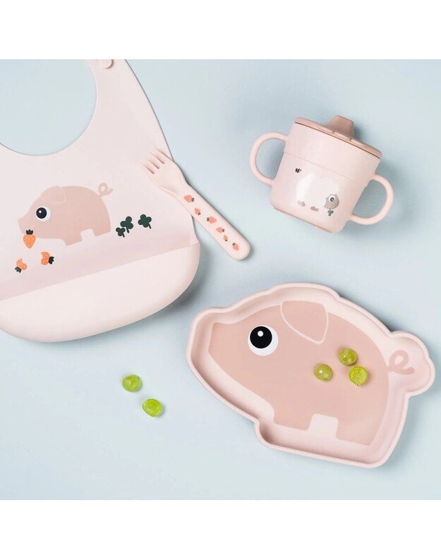 Done by Deer silikoninis seilinukas Pigee, rausvas 3