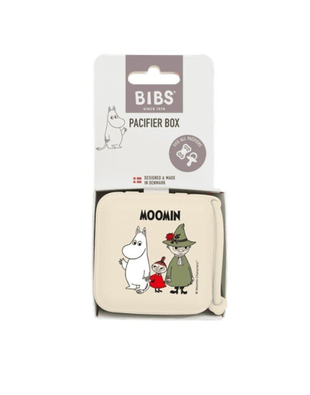 BIBS x Moomin čiulptukų laikymo (sterilizavimo) dėžutė Ivory, balta