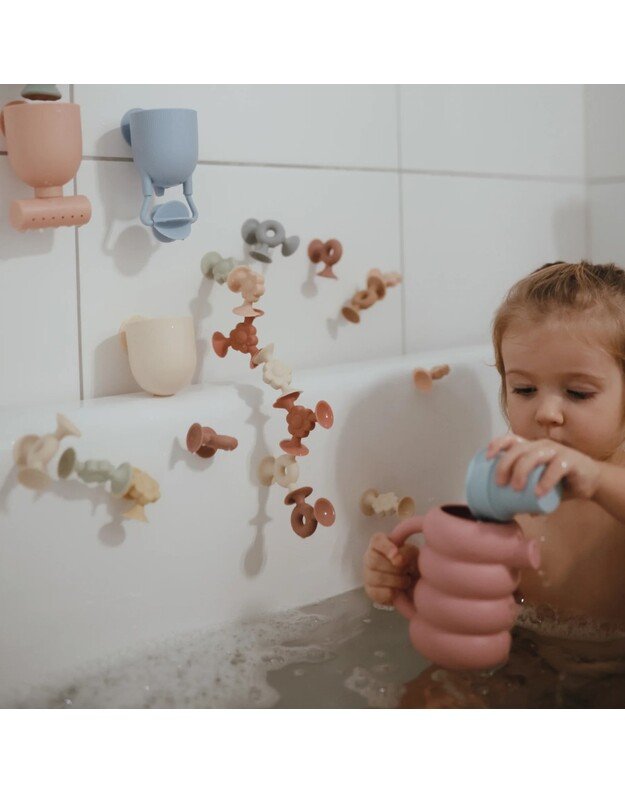 Mushie silikoninis laistytuvas Peony, rausvas 1