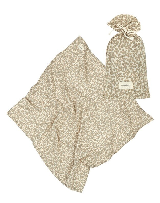 Nobodinoz dvigubo muslino pledukas WABI-SABI LIGHT GREEN YUMIKO