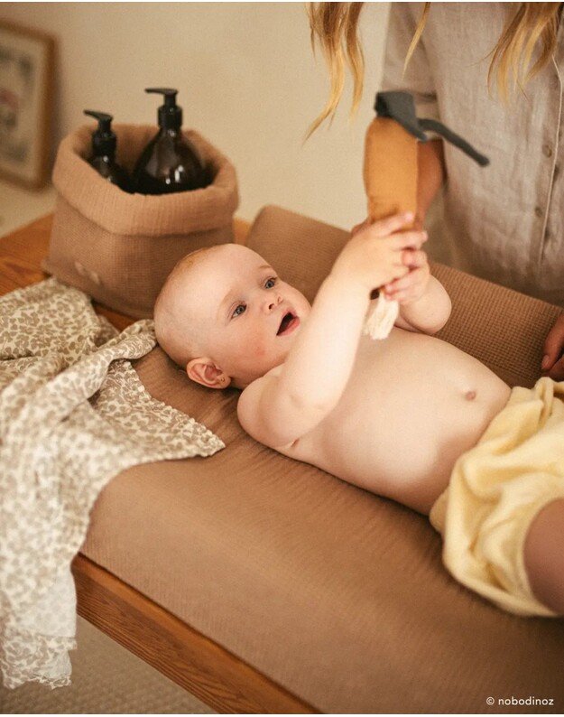 Nobodinoz dvigubo muslino pledukas WABI-SABI LIGHT GREEN YUMIKO 3