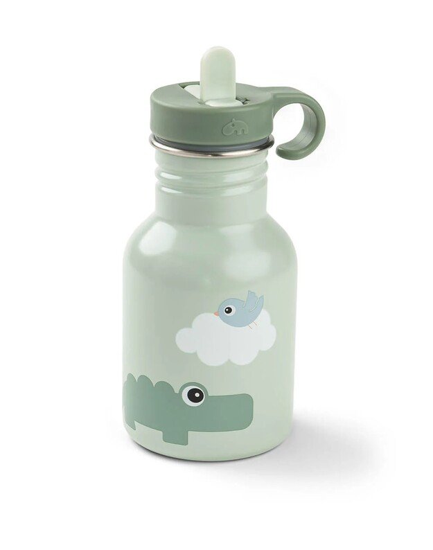 Done by Deer nerūdijančio plieno gertuvė su šiaudeliu Playground, žalia