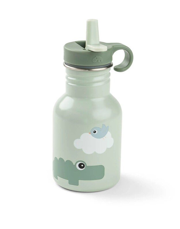 Done by Deer nerūdijančio plieno gertuvė su šiaudeliu Playground, žalia