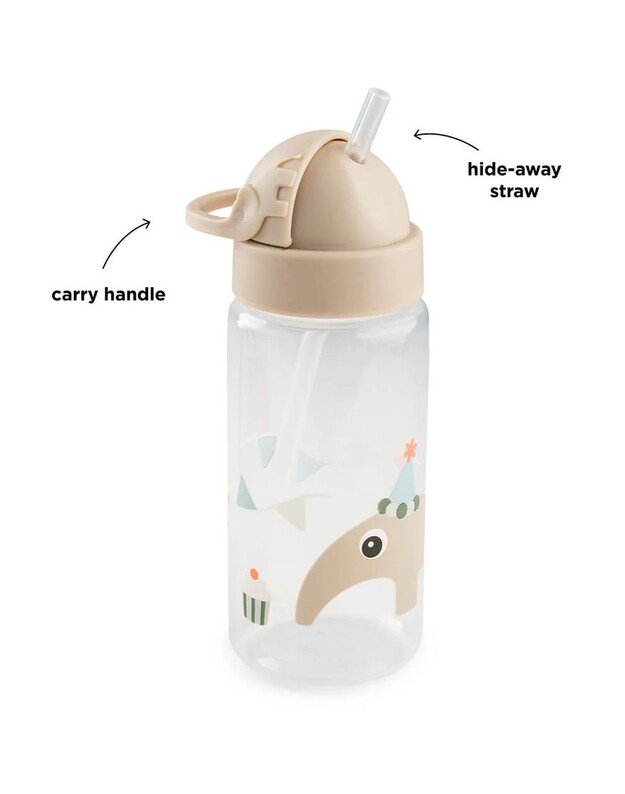 Done by Deer gertuvė su šiaudeliu Celebration, 350ml, smėlio spalvos