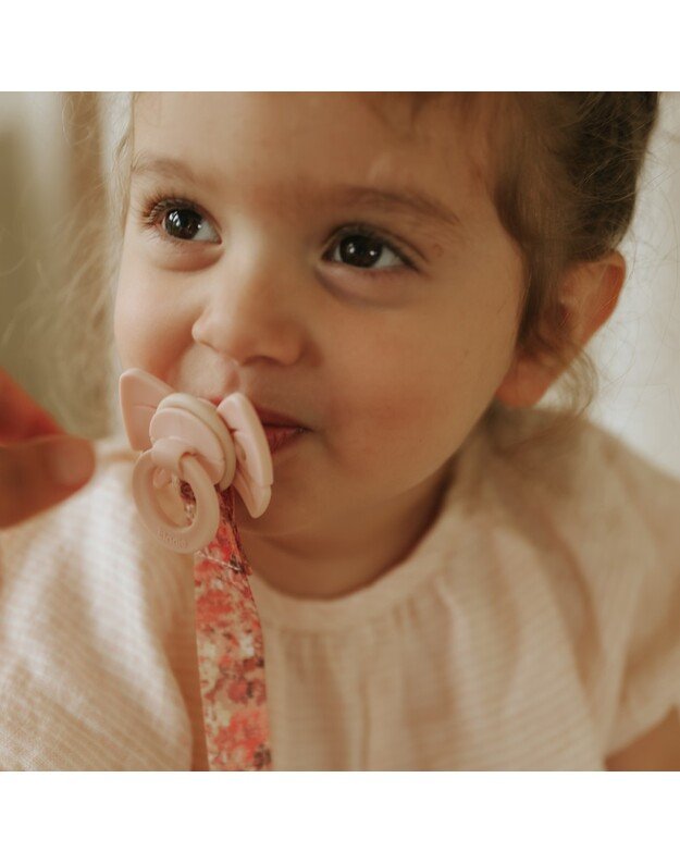 Elodie Details silikoninis čiulptukas 0-6 mėn. Binky Bow - Misty Pink