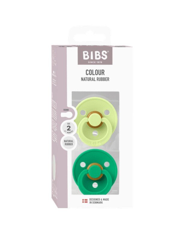 BIBS Colour čiulptukai Matcha / Cactus 6-18mėn, 2 vnt