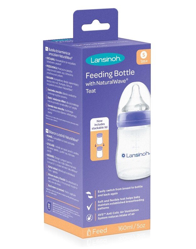 Lansinoh maitinimo buteliukas su žinduku, 160 ml (pažeista)