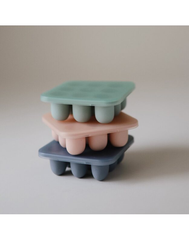 Mushie šviežio maisto šaldymo mini-formelės Cambridge Blue, melsvos