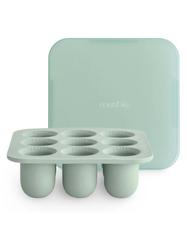 Mushie šviežio maisto šaldymo mini-formelės Cambridge Blue, melsvos