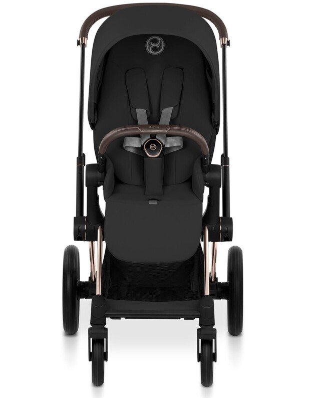 CYBEX PRIAM V5 vežimėlio komplektas 2in1 Sepia Black, rėmas Rose Gold
