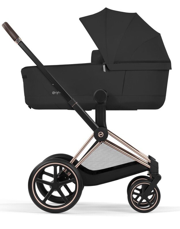 CYBEX PRIAM V5 vežimėlio komplektas 2in1 Sepia Black, rėmas Rose Gold