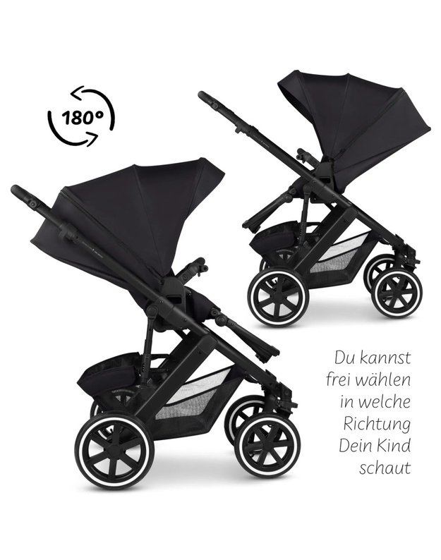 ABC Design Salsa 5 Air 2in1 vežimėlis Coal, juodas