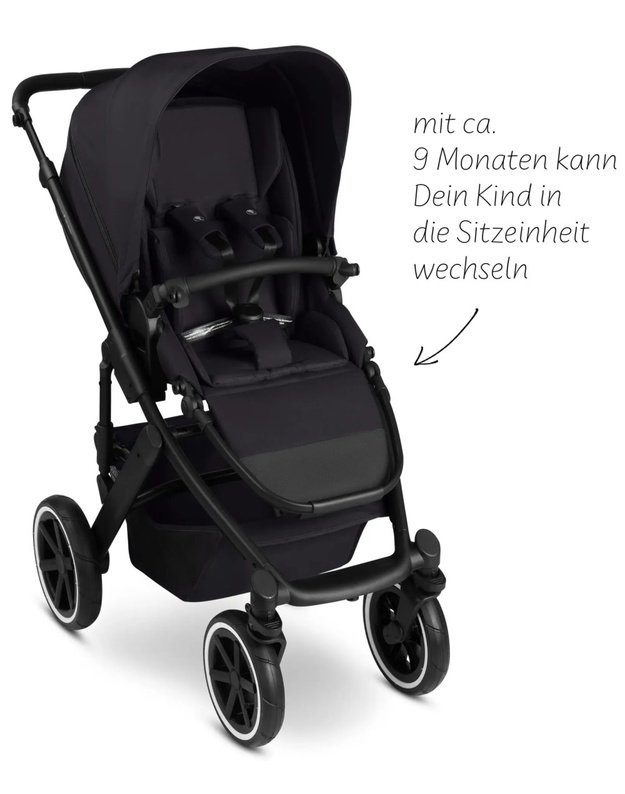 ABC Design Salsa 5 Air 2in1 vežimėlis Coal, juodas