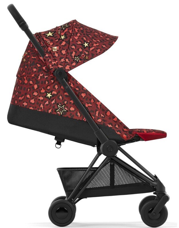 Vežimėlis CYBEX COYA Matt Black Rockstar Rosenrot Red, raudonas