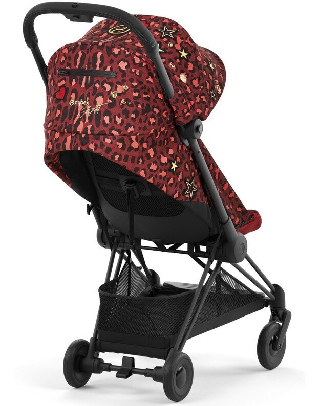 Vežimėlis CYBEX COYA Matt Black Rockstar Rosenrot Red, raudonas