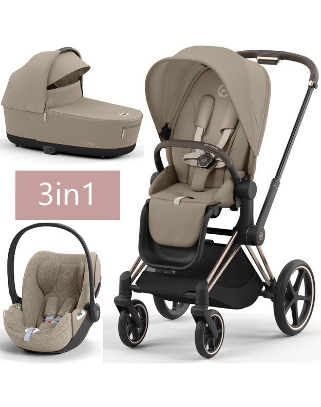CYBEX PRIAM V4 Cozy Beige stroller set 3in1, beige