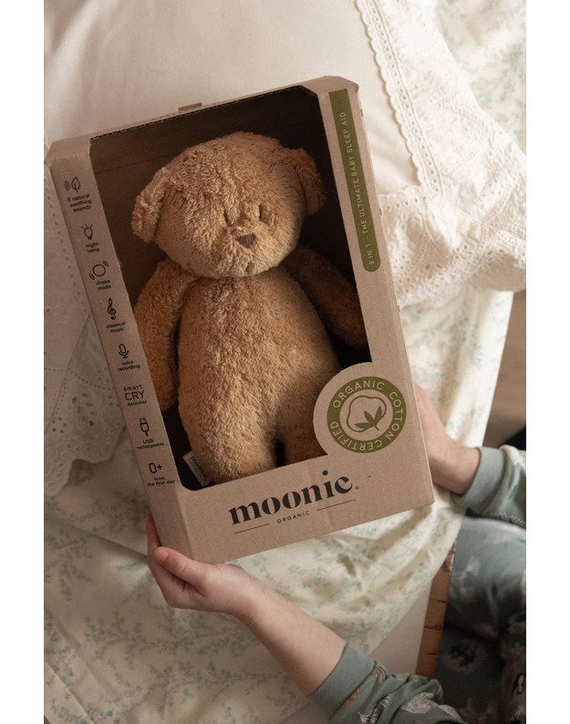 Moonie 2.0 garsus skleidžiantis migdukas Bear Cappuccino