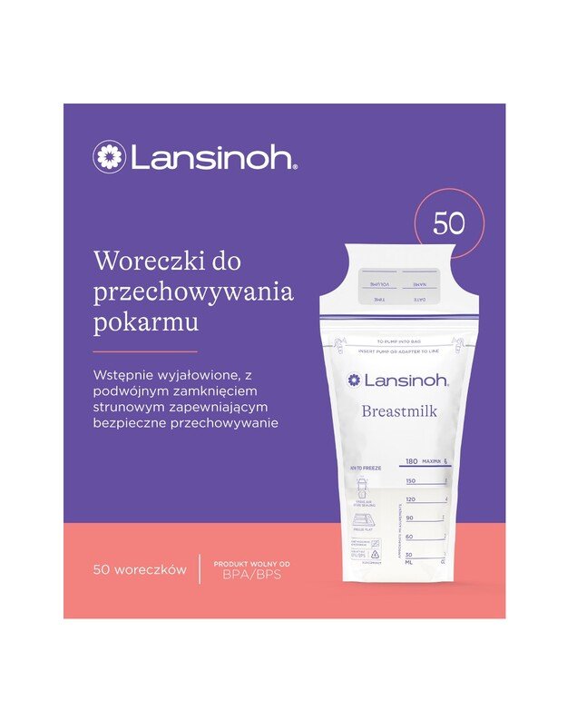 Lansinoh milk storage bags, 50 pcs 2