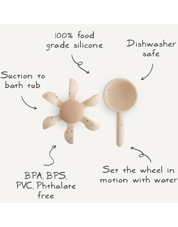 Mushie water wheel bath toy 5
