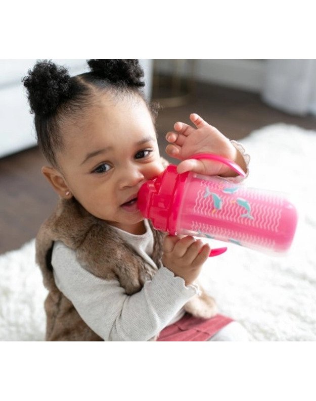 Dr Brown's krūzīte ar dubultām sieniņām, ar salmiņu 300 ml, rozā 3 Dr Brown's krūzīte ar dubultām sieniņām, ar salmiņu 300 ml, rozā 3