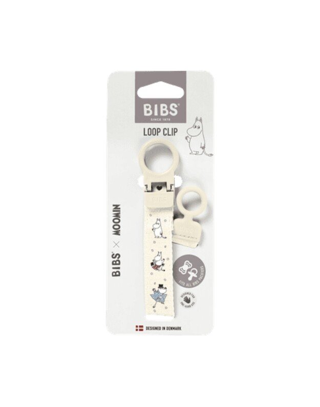 BIBS x Moomin čiulptuko laikiklis Loop Ivory, baltas 2