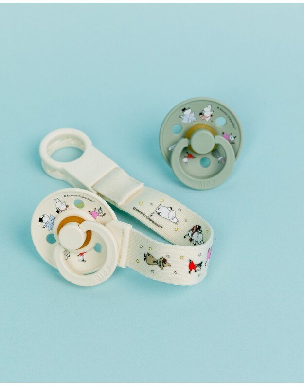 BIBS x Moomin čiulptuko laikiklis Loop Ivory, baltas 5